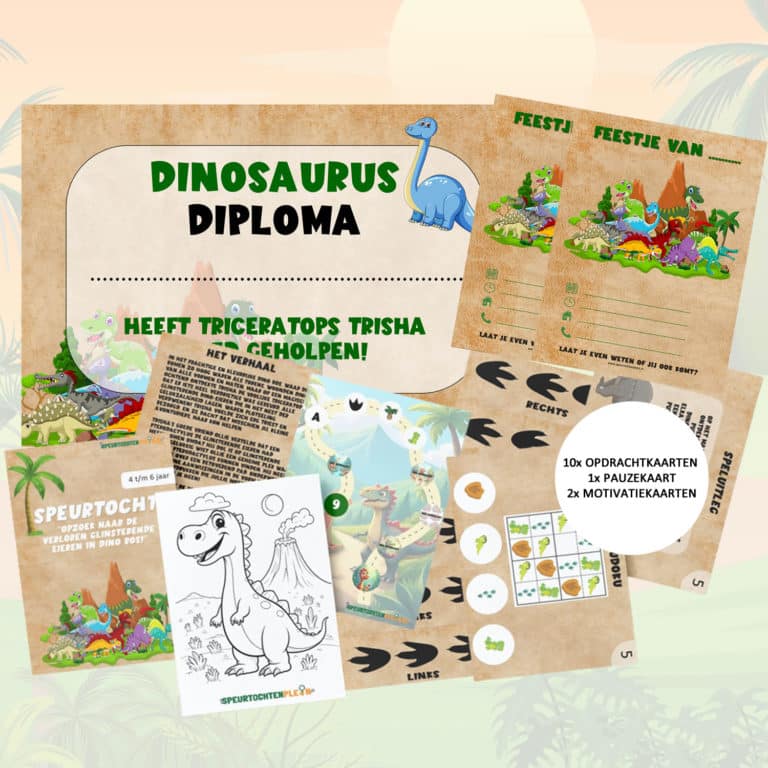 Dinosaurus Speurtocht: “Opzoek naar de verloren Glinsterende Eieren in Dino bos!”