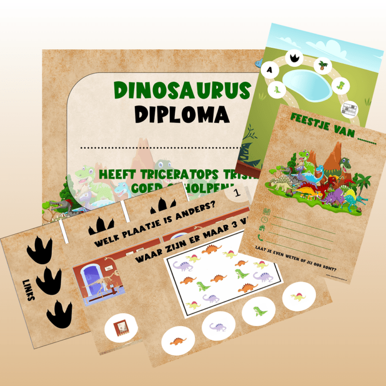 Kleurboekje sleutelhanger kleurpotloodjes dino traktatie