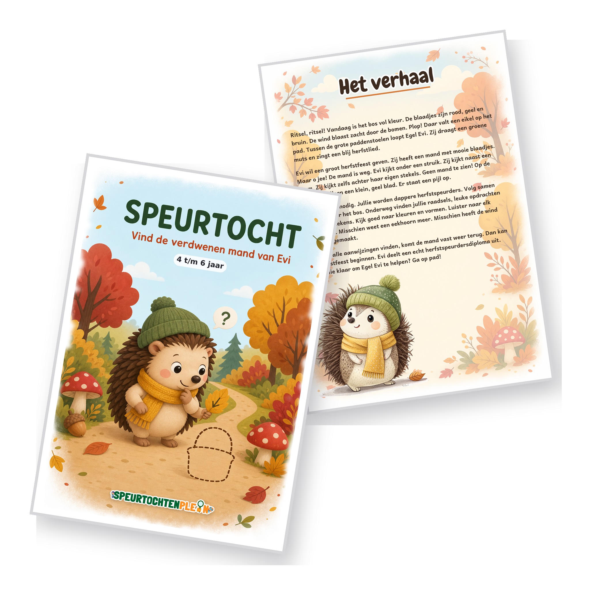 Voorblad en verhaal van de herfst Speurtocht