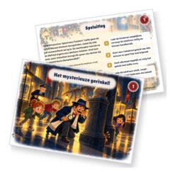 Voorbeeld van een opdrachtkaart met speluitleg uit de Detective Speurtocht