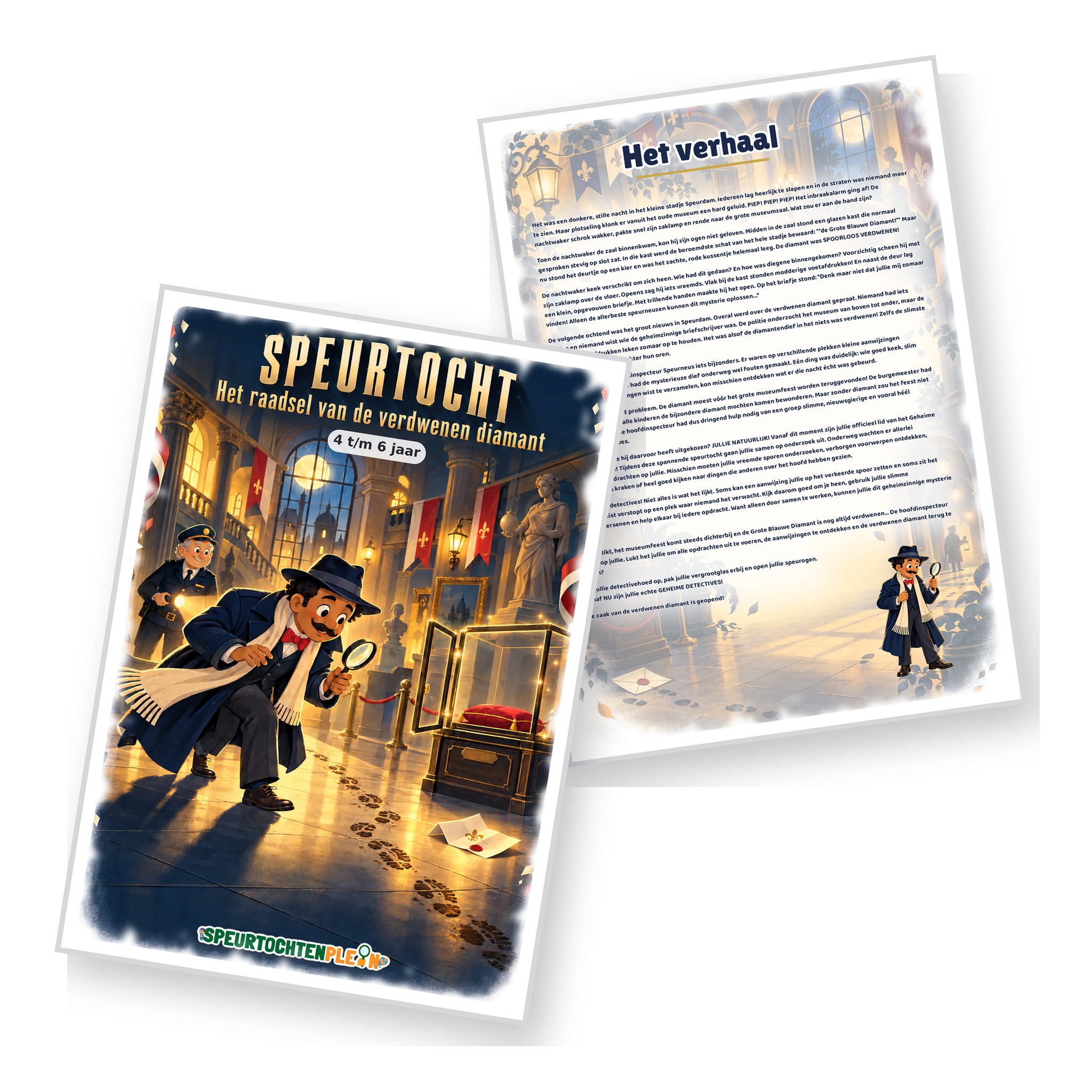 Voorblad en verhaal van de Detective Speurtocht
