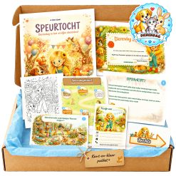 Complete Dierendag Speurtocht voor een kinderfeestje met voorblad, opdrachtkaarten, uitnodigingen, diploma en kleurplaat