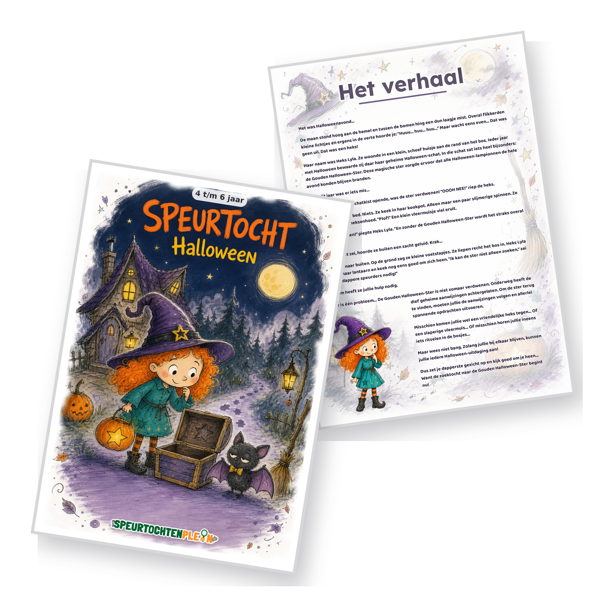 Voorblad en verhaal van de Halloween Speurtocht