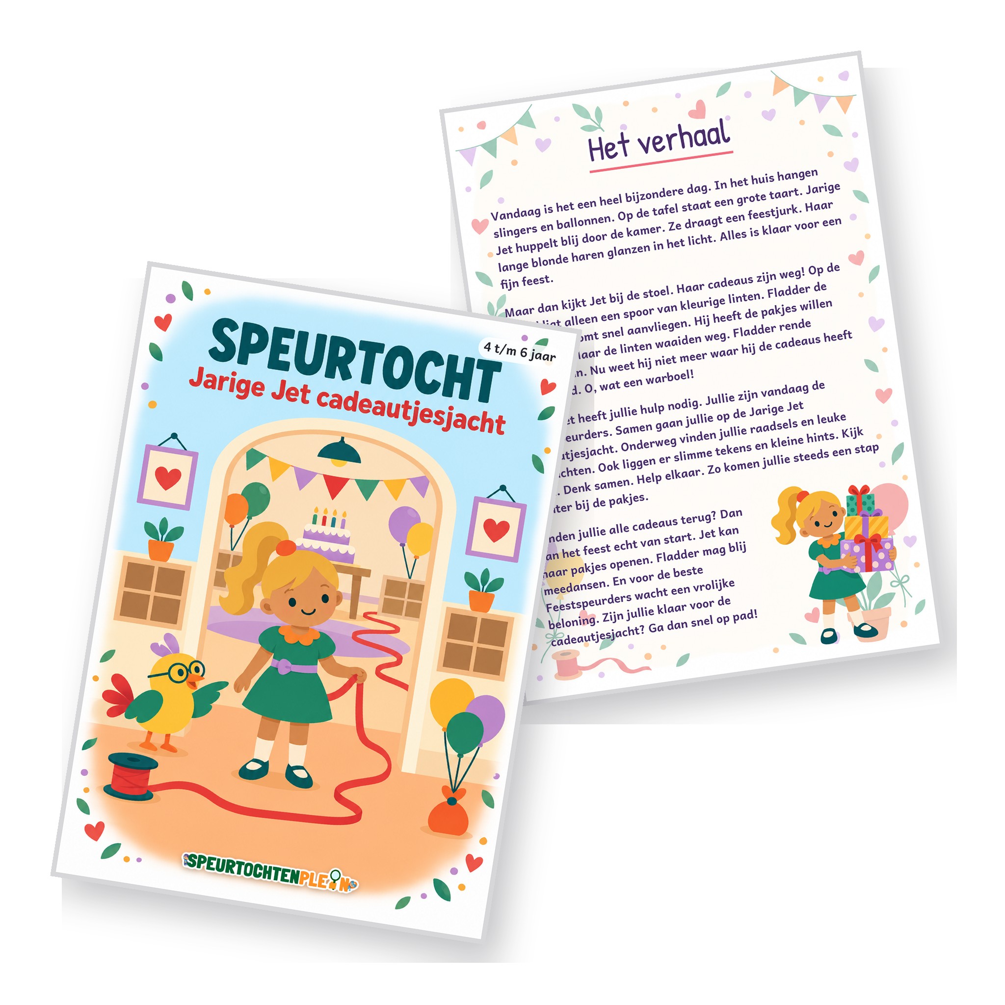 Voorblad en verhaal van de Jarige Jet Speurtocht