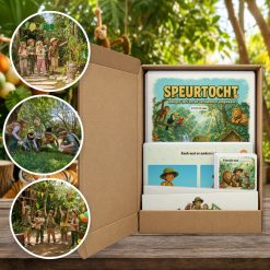 Jungle Speurtocht als brievenbuspakket, met foto's van kinderen op speurtocht