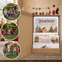 kerst Speurtocht als brievenbuspakket, met foto's van kinderen op speurtocht