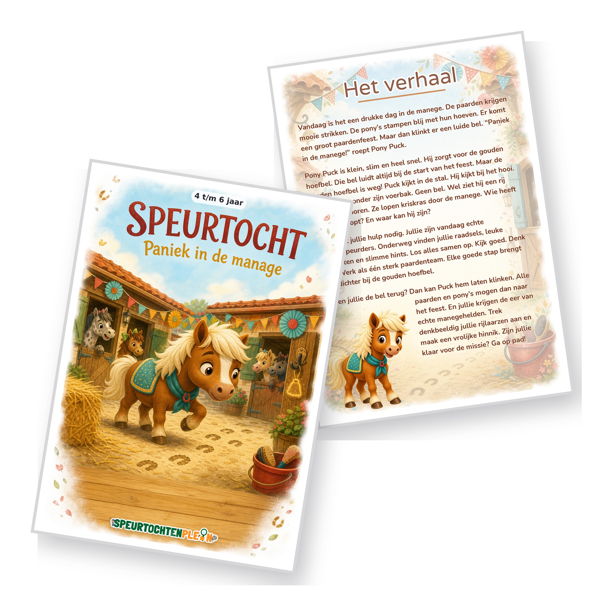 Voorblad en verhaal van de Paarden Speurtocht
