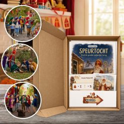 Sinterklaas Speurtocht als brievenbuspakket, met foto's van kinderen op speurtocht