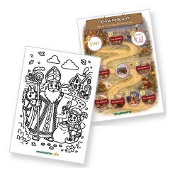 Oplossingskaart en kleurplaat van de Sinterklaas Speurtocht