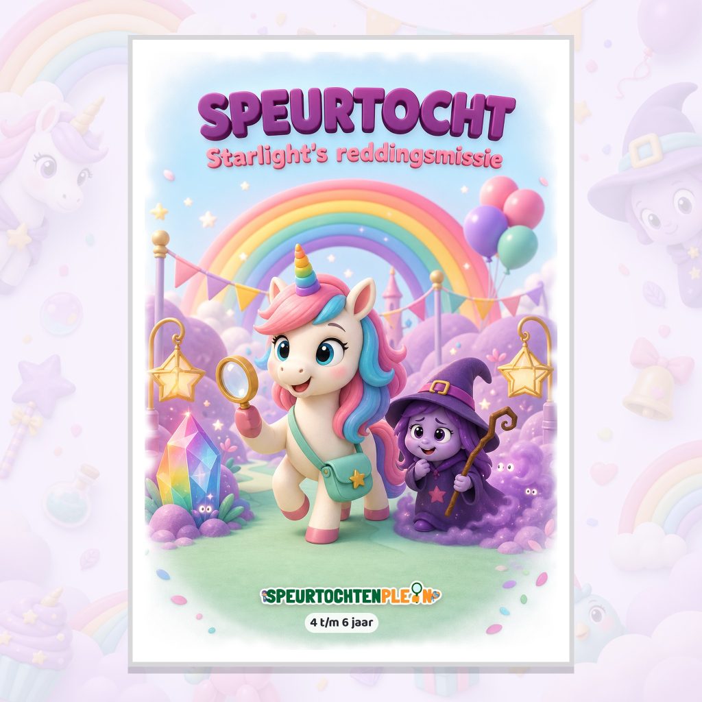 Voorblad van de Unicorn Speurtocht met Starlight, de jonge unicorn die de lichtjes zoekt