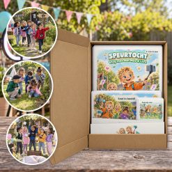 Vloggen Speurtocht als brievenbuspakket, met foto's van kinderen op speurtocht
