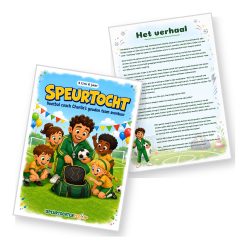 Voorblad en verhaal van de voetbal Speurtocht